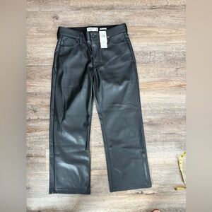 Abercrombie & Fitch vegan leather low rise baggy pants 25xs